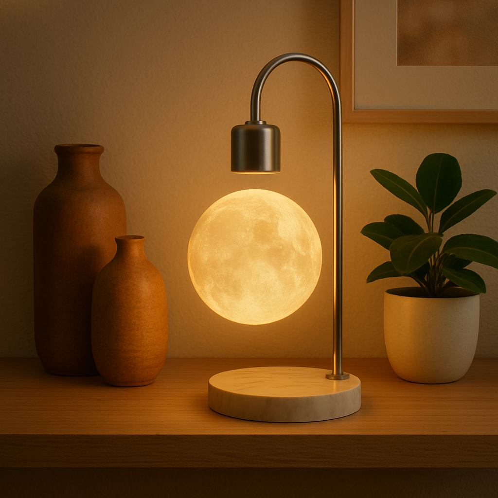 Lunarshine™ - Zwevende Maanlamp & Draadloze Oplader